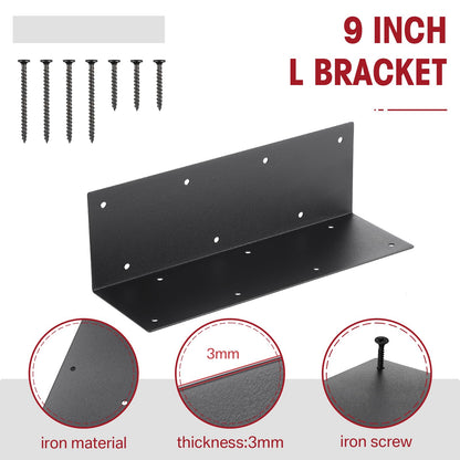 Hicarer 8 Set Raised Garden Bed Corner Brackets with Screws for 10"-12" Height Bed, Metal Raised Bed Corner Brackets for Wood Frame, Rust Resistant Raised Bed Brackets for Flower Vegetable (B - WoodArtSupply