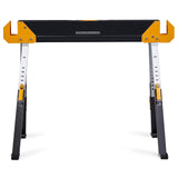 ToughBuilt - Folding Sawhorse/Jobsite Table - Sturdy, Durable, Lightweight, Heavy-Duty, 100% High Grade Steel, 1300lb Capacity, Pivoting Feet, Adjustable Height Legs - (TB-C650) - 2 Pack ToughBuilt