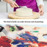 5 Pieces Large Painting Knife Set Pallet Knife Set Scraper Stainless Steel Spatula Palette Oil Painting Accessories Tools for Color Mixing Acrylic Mixing Supplies Honoson