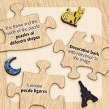 Trefl The Kiss - Gustav Klimt 200 Jigsaw Puzzle Wood Craft Irregular Shapes, 5 Special Puzzles, Famous Paintings and Artists, Creative Fun for Adults and Children from 9 Years Old Trefl