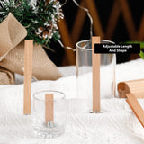 Ziosxin 350pcs Smokeless Cherry Wood Candle Wicks-Long Lasting Flame-Easily Burn, Candle Cores（no Metal Bracket） Ziosxin