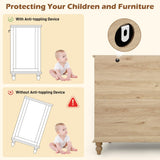 chartustriable 65inch Large Long Drawer Dresser w/Deep Drawers,Rustic Wood 8 Drawer Dresser with Large Capacity for Living Room,Wooden Chest of Drawers for Bedroom,Living Room,Entryway,Oak chartustriable