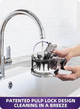 ACOQOOS Juicer Machines, Cold Press Juicer Whole Fruit and Vegetable with 5.3" Wider and Larger Feeding Chute (Capacity 1.8L), Easy to Clean Juicers with 2 Cups, Masticating Juicer Black ACOQOOS