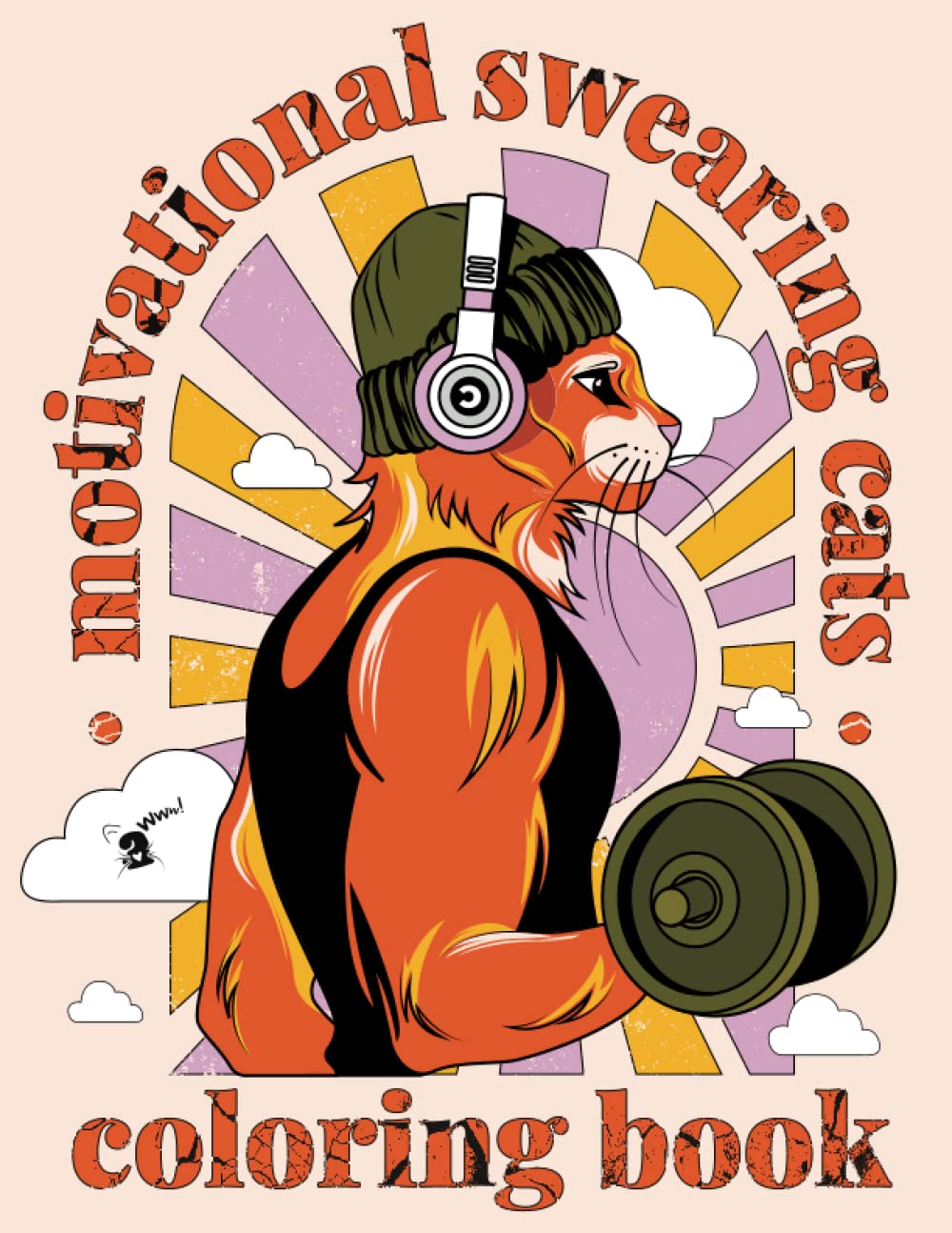 Motivational Swearing CATS: stress relief, relaxation and motivation | coloring book for adults WoodArtSupply