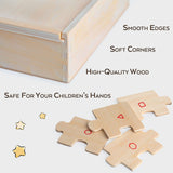 TOYLI 4-in-1 Princess Jigsaw Puzzles for Kids, Wood Puzzles for Kids Ages 3-5 48 Piece Wooden Puzzles for Toddlers 3-5, Wooden Puzzles for Toddlers, Essential Skills Gift for Girls Princesses TOYLI