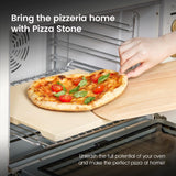 ROCKSHEAT Pizza Stone, 15"x12" Rectangular Pizza Stone for Oven Grill BBQ, Cordierite Baking Stone for Bread, Unique Built-in 4 Handles Cooking Stone ROCKSHEAT