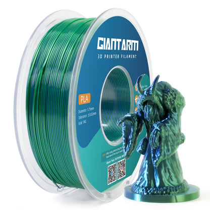 GIANTARM Dual Color PLA Filament, Silk PLA Filament 1.75mm +/-0.02mm,1KG Spool(2.2lbs) Vacuum Packaging, 3D Printing Filaments Fit Most FDM Printer - WoodArtSupply