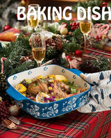 Wisenvoy Baking Dish Ceramic Brownie Pan 9x9 Baking Pan Casserole Dish Lasagna Pan Square Rose Dish Pan Bakeware Sets Wisenvoy