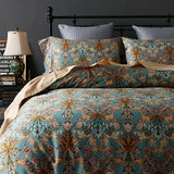 Ikawaapurry Comforter Set for Queen Size Bed Farmhouse Boho Bedding Sets Fluffy Lightweight Flowers Plants All Season 3 Pcs Comforter with 2 Pillow Shames Ikawaapurry