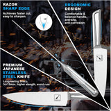 Knife Sets for Kitchen with Block imarku G14 Japanese Knife Set Stainless Steel Kitchen 14pcs, Built-in Sharpener, Sharp Knives with Non-slip Ergonomic Handle - Dishwasher Safe, Home Essential Gifts imarku