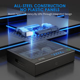 KESONS Biometric Gun Safe for Pistols, Fingerprint ≤0.1s Quick Access Handgun Safe with LCD Display/Digital Keypad, for Nightstand & Car (Matt Black) KESONS