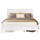 Harper & Bright Designs Stylish White Queen Size Wood Bed Frame with Headboard and Footboard Harper & Bright Designs