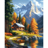 NEWENMO Mountain Paint by Numbers Kit for Adults,Paint by Numbers on Canvas Unframed, DIY Oil Painting Perfect for Beginner, Craft, Hobbies and Home Wall Decor 16x20 Inch NEWENMO