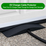 LZSTEC EV Charger Cable Protector Garage Door Pass Through, Design to Minimize Gaps, Soft Rubber, Heavy Duty, for All Tesla (Model 3/Y/X/S) and J1772 Mobile Chargers and Wall Connectors LZSTEC