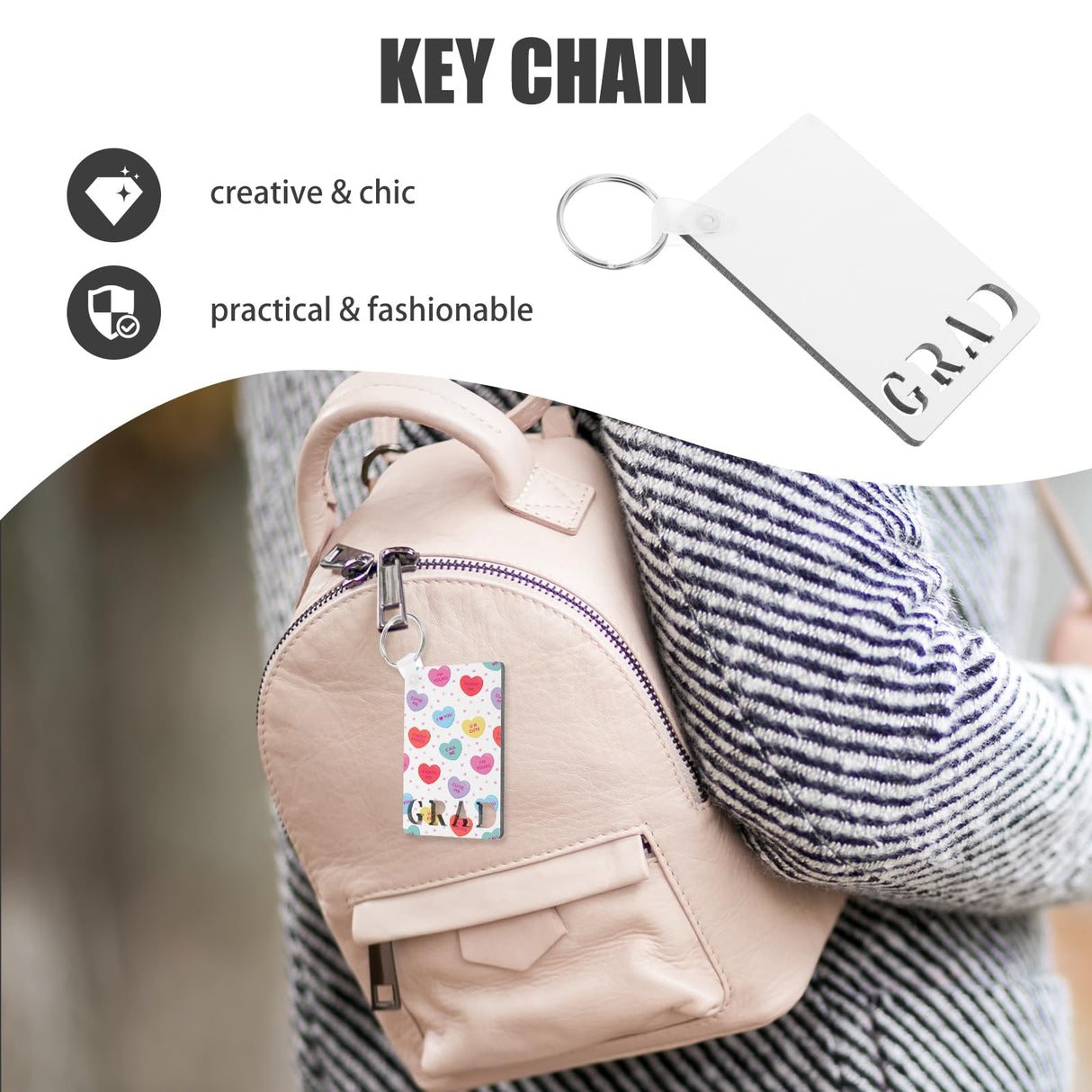 LUOZZY 20pcs Sublimation Keychain Blanks 2024 Sublimation Graduation Blanks Keychain 2024 Grad Photo Frame Keychains Graduation Cap Shaped Keychains Sublimation Blank LUOZZY