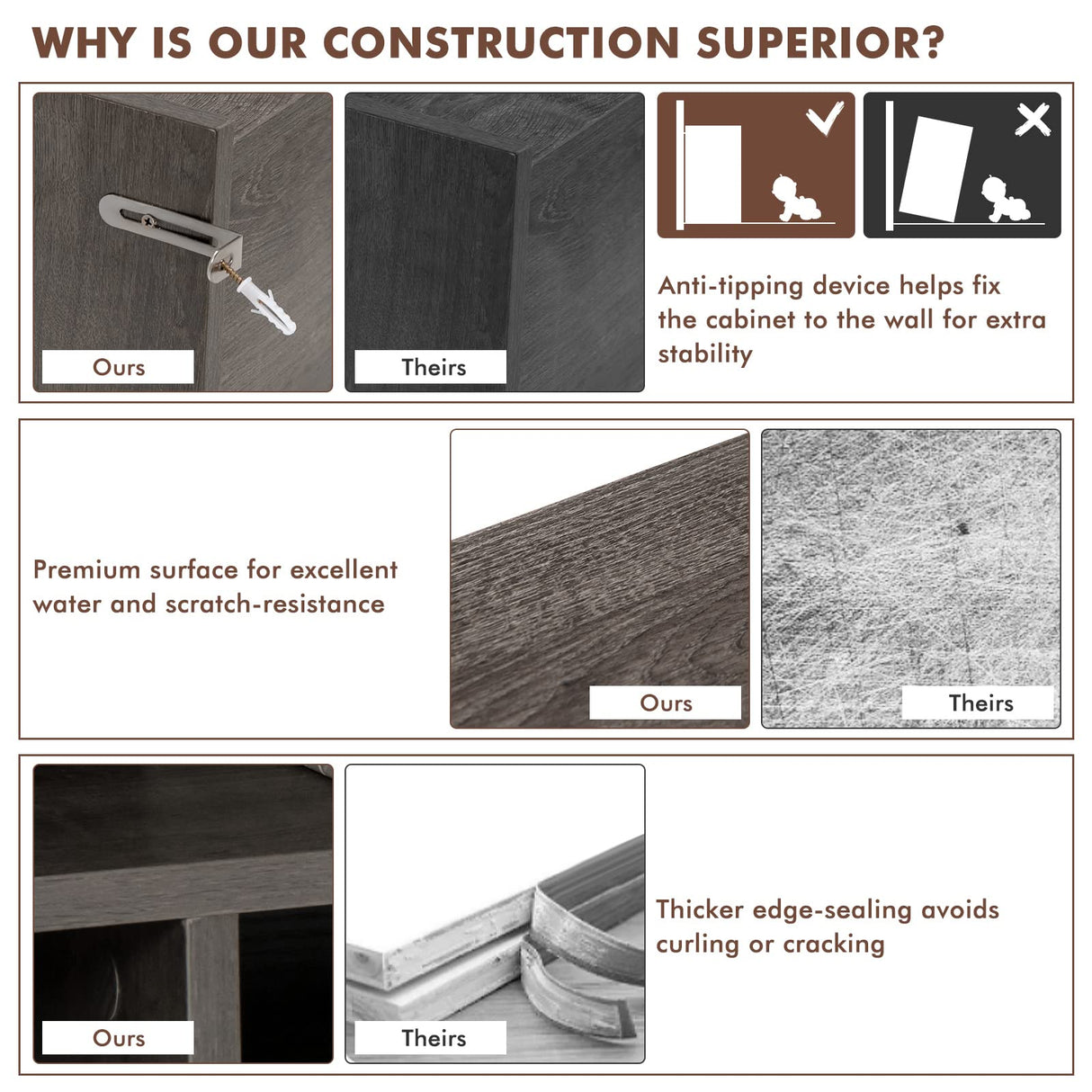 Giantex Wood 8 Cube Bookcase, Open Freestanding 3-Tier Bookshelf, Multipurpose Display Shelf for Living Room, Bedroom, Children's Playroom, Reading Room Giantex