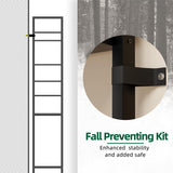 OTK Over The Toilet Storage with 7-Tier Bathroom Organizer Shelf, Freestanding Space Saver with Hooks & Adjustable Feet, Storage Rack for Bathroom, Restroom, Laundry, Black OTK