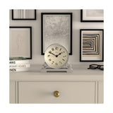 JONES CLOCKS® Saloon Mantel Clock |Traditional Double Scroll Design |French Navy |Contemporary Classic Style for Desk, Table, Shelf or Bedside JONES CLOCKS