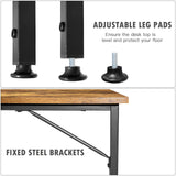 Lufeiya Home Office Desks 47 inch Desk for Bedroom Modern Simple Student Study Table 48 Vintage Writing Computer Desk, Rustic Brown Lufeiya