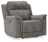 Signature Design by Ashley Next-Gen DuraPella Power Recliner with Adjustable Headrest, Gray Signature Design by Ashley