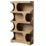 LITTLE TREE 4-Tier Large Bookshelf, 70.8-Inch Tall Bookcase with Storage Shelves, All Wooden Modern Display Rack, Big Open Book Shelf for Living Room, Bedroom, Office, Oak LITTLE TREE