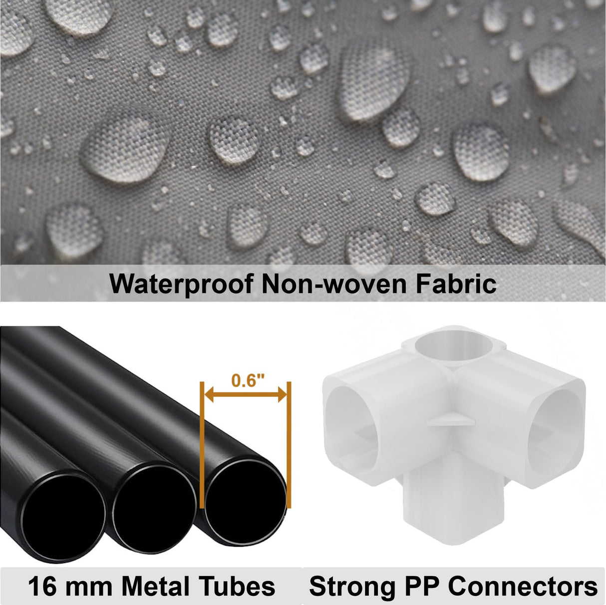 MOGELAFOO 83 Inch Wide Portable Closet Wardrobe, Clothes Storage Rack Organizer with Cover, 5 Clothes Hanging Rods and 10 Storage Shelves, Black MOGELAFOO