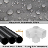 MOGELAFOO 83 Inch Wide Portable Closet Wardrobe, Clothes Storage Rack Organizer with Cover, 5 Clothes Hanging Rods and 10 Storage Shelves, Black MOGELAFOO