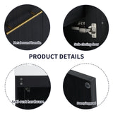 Minheola 60 inch Bathroom Vanity with Sink, Modern Double Sink Bathroom Vanity, Floating Bathroom Vanity with Thick Edged Resin Basin & Soft Close Doors, 60" Wall Mounted Black Bathroom Vanity Cabinet Minheola