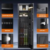 5-6 Gun Safe for Rifles and Pistols, Quick Access Biometric Gun Safe, No Assembly Required Large Gun Cabinet, Tall Liberty Gun Safe for Home Rifle Handgun, Gun Locker With Adjustable & Alarm ZIWJHK