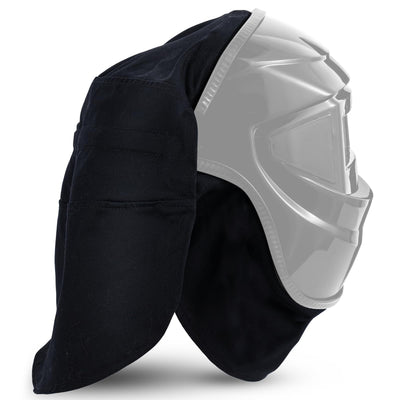 Jecery 2 Pcs Welding Helmet Cover and Helmet Bib Set, Welding Accessories with Press Fit Seal for Neck Protection, Fits Most(Black)
