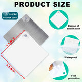 10 Pcs 5.5" x 5.5" Sublimation Blanks Suction Cup Car Window Sign, Aluminum Metal Removable Car Safety Warning Sign blanks for Heat Press Machine, DIY Craft, Custom Work HYHOSHI