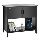 VEVOR Aquarium Stand, 40 Gallon Fish Tank Stand, 36.6 x 18.9 x 31.5 in Steel and MDF Turtle Tank Stand, 335 lbs Load Capacity, Reptile Tank Stand with Storage Cabinet and Embedded Power Panel, Black VEVOR