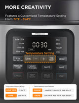 Midea WideMax 12-in-1 Electric Pressure Cooker, 6.5 Quart, 12 Presets, Multi-Functional Programmable Slow Cooker, Rice Cooker, Steamer, Sauté Pan, Cake, Yogurt, Warmer and More Midea