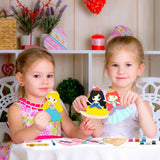 VENUSFIT Princess Party Favors - 12 PCS Princess Birthday Party Supplies - Princess Bubbles & Paint Crafts - Princess Birthday Decorations Goodie Bags Gifts Prizes for Kids Girls Toddler VENUSFIT