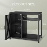 YITAHOME Fish Tank Stand with Power Outlets & LED Light, 40-50 Gallon Metal Aquarium Stand with Cabinet for Fish Tank Accessories Storage for Turtle Tank, Reptile Terrarium, 660LBS Capacity, Black YITAHOME