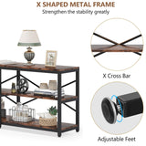 Tribesigns 70.9 Inch Industrial Console Table with Storage Shelves for Living Room and Entryway Tribesigns