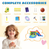 18FT Commercial Bounce House for Kids 5-12 Large,100% PVC Inflatable Bounce House for Adults, Double Slides, Ball Pit, Kids Large Bounce House, Outdoor Indoor Big Adult Bounce House w/Blower 18x15x9FT Relunch