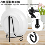 vivinin 4 Pack Plate Stands For Display,Plate Holder 6 '',Picture Frame Stand of Metal,Frame and Artworks,Small Easel for Book,Tabletop Art,Picture,Photo Platter,black (21ZSJ0001) vivinin