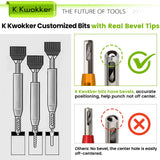K Kwokker Self Centering Drill Bit Set 1/4" Hex Shank Vix Bit, 5/64" to 1/4" Center Drill Bit Set Custom Colorful Hinge Drill Bit Set for Metal Wood Cabinet Door Window Aluminum Copper Stainless Steel K Kwokker