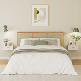 Aienvey Floating nightstand, Floating Shelf with Drawer, Wall Mounted Nightstand, Floating Bedside Table (White Diamond) Aienvey