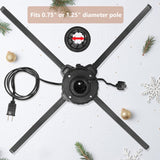 Stright 360-Degree Rotating Christmas Tree Stand, Adjustable Revolving Base for Tree Up to 7.5FT, Spinning Christmas Tree Stand with 2 Settings Trunk Diameter and One Built-in Electrical Outlet Stright