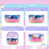 Plunack Unicorn Terrarium Light Up Kit for Girls - Birthday Gifts, Christmas Toy for Girls Age 4-5-6-7-8-11, DIY LED Night Light with Remote - Unicorn Creative Arts & Crafts Kit for 4-12 Year Old Kids Plunack