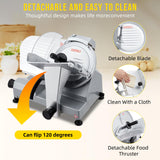 GarveeHome Electric Meat Slicer, 10" Commercial Meat Slicer with Carbon Steel Blade, Stainless Steel Food Slicer, Meat Cutting Machine 0-0.6 inch Adjustable Thickness for Meat Cheese Veggies, 240W GarveeHome