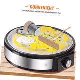 MERRYHAPY 1 Set Pancake Fruit Tool Dough Spreader Oil Brush for Cooking Dough Baking Scraper Crepe Spreader Stick Bbq Oil Mop Pancake Grease Brush Bbq Oil Brush Crepe Spreader Tool Cloth MERRYHAPY