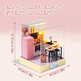 Flever Dollhouse Miniature DIY House Kit Creative Room with Furniture for Romantic Artwork Gift (Taste of Life) Flever