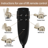 EZZUP Power Lift Recliner Chair for Elderly People, Dual Motor Lift Chair with Vibration Massage and Heat, Lay Flat Recliner with Solid Wood Armrest, Standing Assistance Reclining, Faux Leather Beige EZZUP