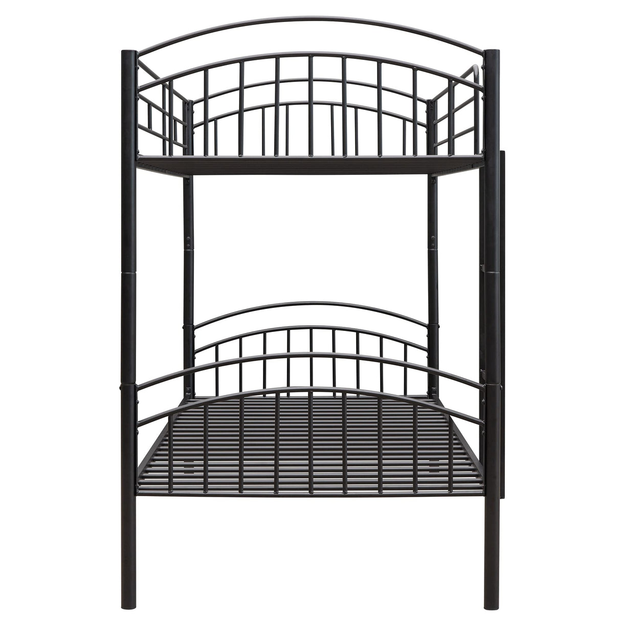 Twin Over Twin Metal Bunk Beds, Convertible Bunk Bed Divided into Two Beds for Kids Boys Girls Teens,Black Bellemave