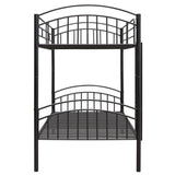 Twin Over Twin Metal Bunk Beds, Convertible Bunk Bed Divided into Two Beds for Kids Boys Girls Teens,Black Bellemave