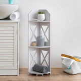 TuoxinEM Corner Shelves for Bathroom Storage, Waterproof Toilet Paper Holder Stand, White TuoxinEM