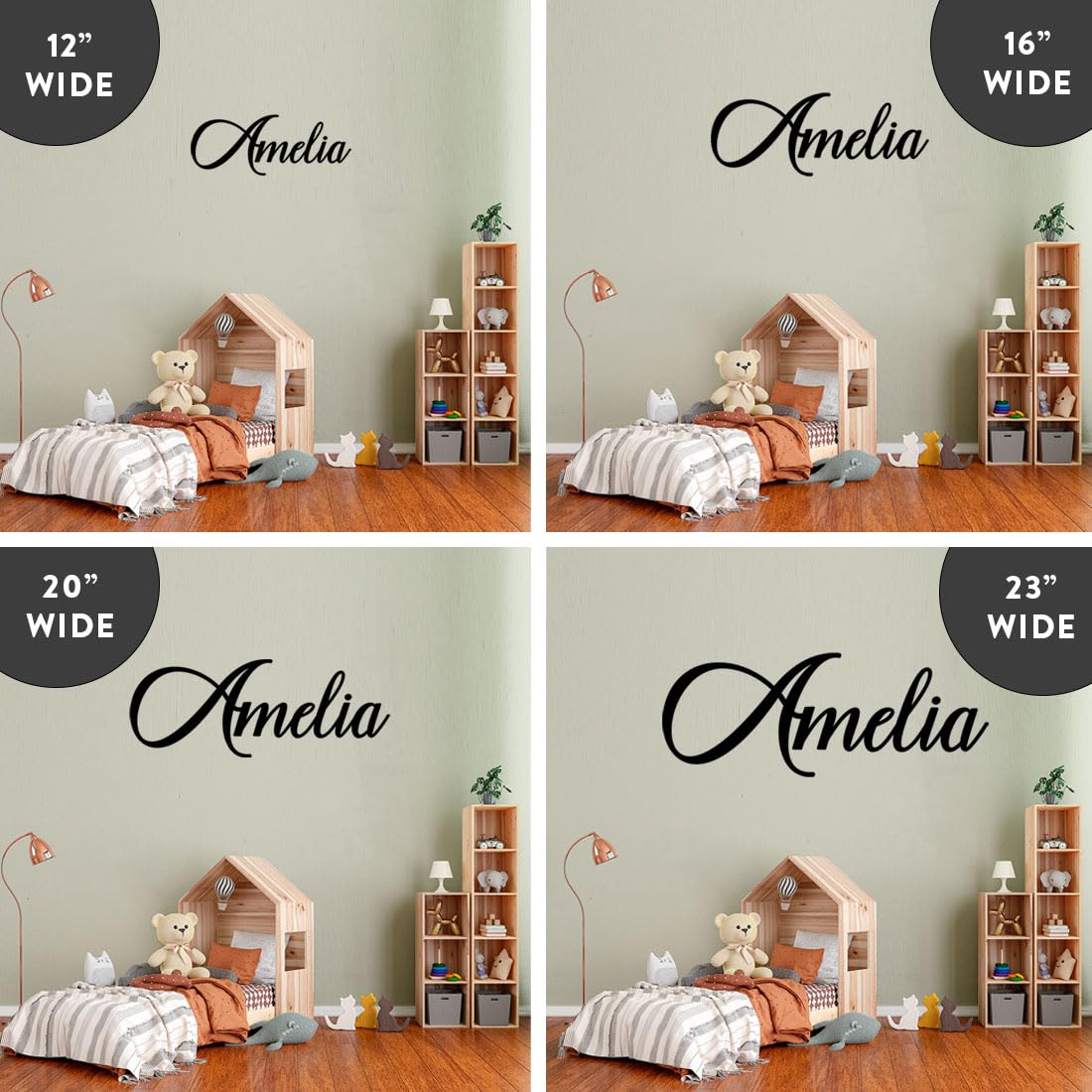 Andaz Press Custom Wooden Name Sign For Nursery In Unfinished Wood, DIY Paint Personalized Name For Nursery Wall, Large Baby Name Signs For Nursery Or Kids Room Decor, Baby Name Wall Decor Gifts Andaz Press